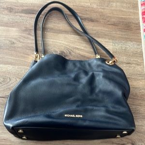 Michael Kors Raven Large Shoulder Tote- Navy Blue
